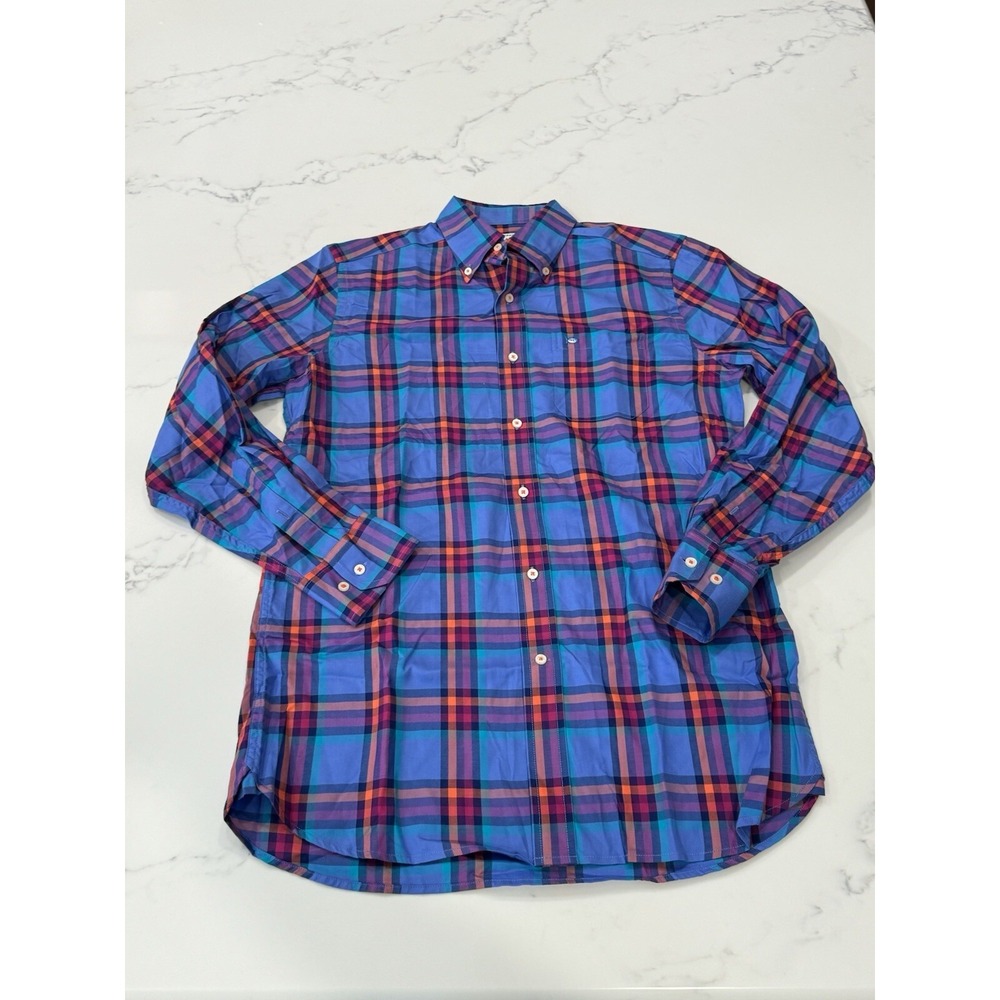 Southern Tide Plaid Button‎ Down Shirt Preppy Coastal Classic Mens S